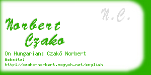 norbert czako business card